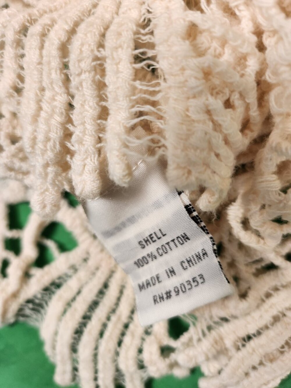 Rebellion Open Knit Crochet Cottagecore Crop Top Festival BohoChic Size Small - Picture 8 of 11